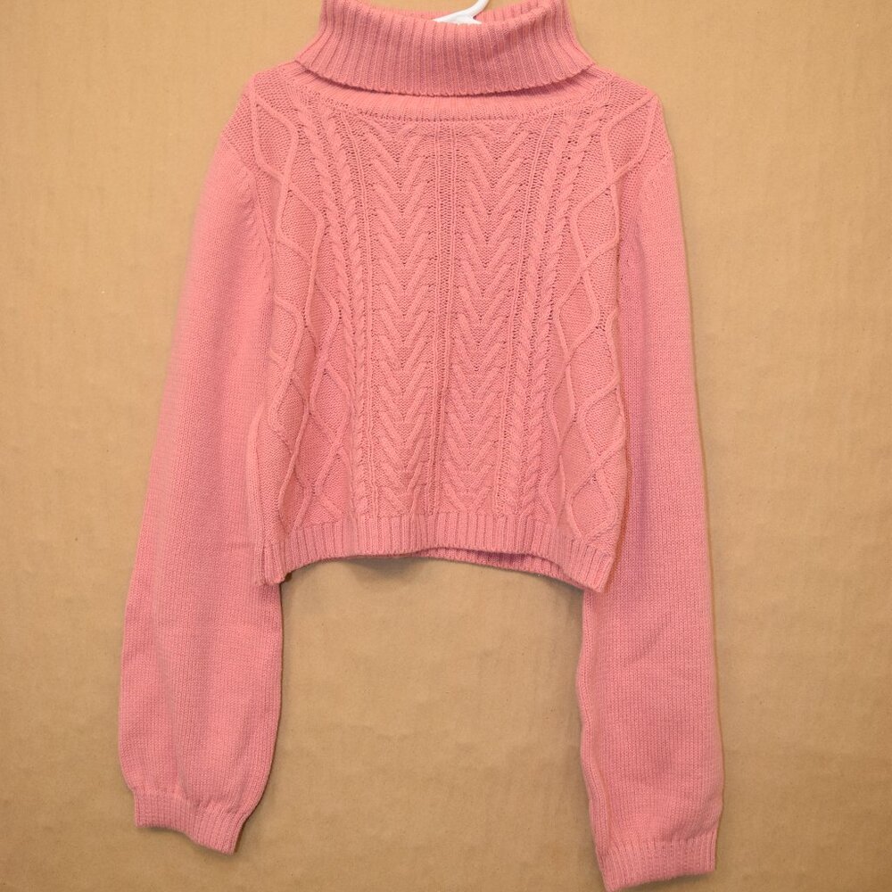 Tahari Blush Knit Turtleneck Sweater | Size M (7/8)